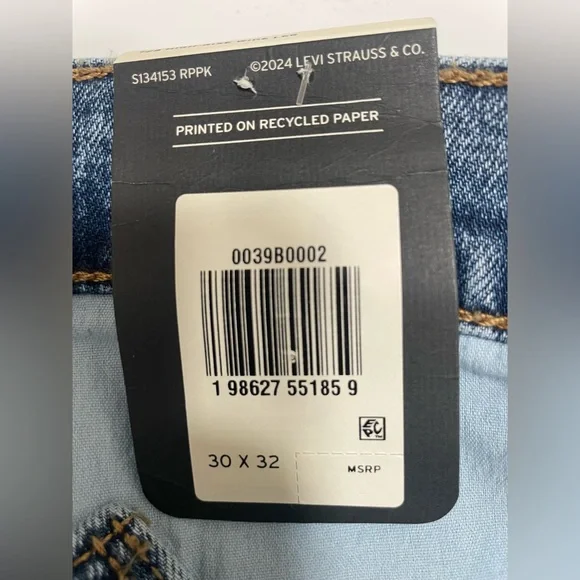 Levi's Blue 728 High Rise Wide-Leg Jeans - Picture 6 of 6